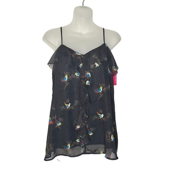 Xhilaration Tops - Target Xhilaration Woven Ruffle Canary Tank Small NWT